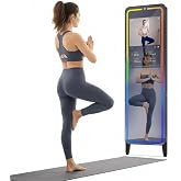 Smart Fitness Mirror for Home Gym Workout, 32" Touchscreen & Open System, No Subscription Fees, Support Fitness Apps, Wall Mo