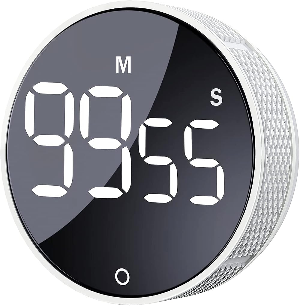 AVINIA Digital Kitchen Timer with Large LED Display Magnetic Countdown Countup
