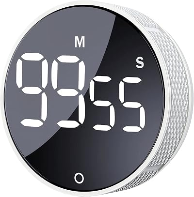 AVINIA Digital Kitchen Timer with Large LED Display Magnetic Countdown Countup