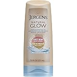 Jergens Natural Glow In-shower Lotion, for Fair to Medium Skin Tone, Wet Skin, Sunless Tanner Locks in Hydration for Gradual,