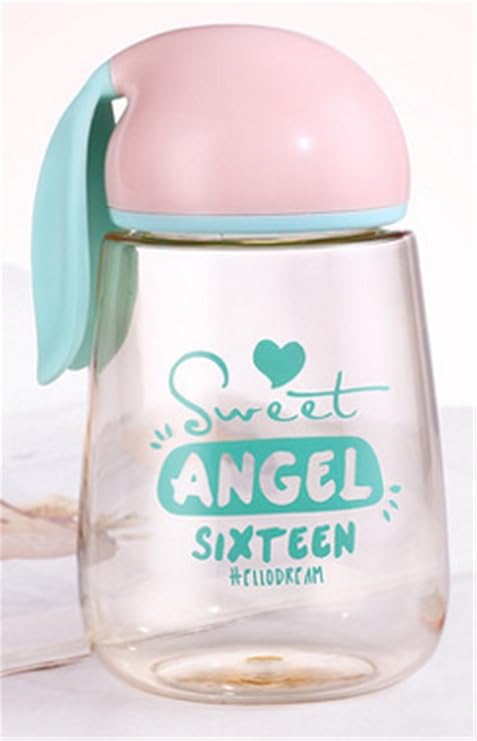 Amazon Cute Minor プラスチックカップ 水筒 春夏秋冬可 学生用 高校生 スポーツ可愛い うさぎちゃん 動物柄 持ち運びやすい 軽い ピンク 水筒 マグボトル オンライン通販