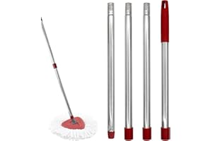 Mop Handle for Ocedar, Mop Handle for O Cedar, 4-Section Spin Mop Handles Replacement for Ocedar Spin Mop and H2pro Flat Mop,