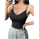 SHENHE Women's Sexy Lace Camisole Top V Neck Slim Fit Spaghetti Strap Crop Top Tank