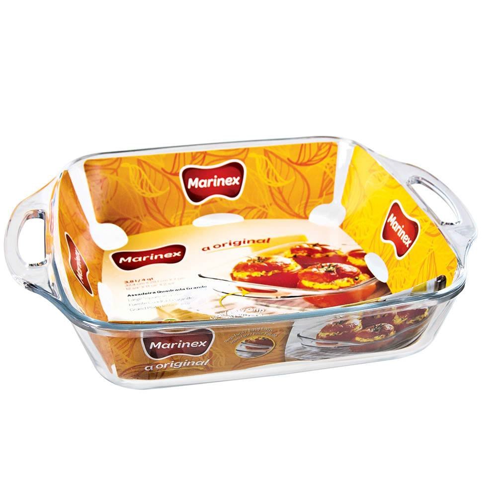 Marinex Square Selet 6224.020 Roasting Dish, Clear,33x28x7 cm