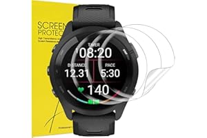 LIANCGJUE 6 Pack Anti-Scratch Film for Garmin Forerunner 265 (46mm) Screen Protector, TPU Flexible Film, HD Clear Case Compatible for Garmin Forerunner 265 (46mm) Smartwatch