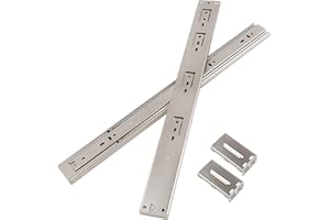 Gobrico 2 Pair Pack 22 Inch Full Extension Soft/Self Close Ball Bearing Rear/Side Mount Drawer Slides with Brackets,77LB Capacity Heavy Duty