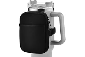 YOPRIA Mvidsy Water Bottle Pouch for Stanley,18~40oz Stanley Cup Accessories,Stanley Cup Fanny Pack,Tumbler Pouch with Pocket, for Phone, Cards, Keys,Wallet,Earphone，Compact, Versatile, GYM,Outdoors,Sports