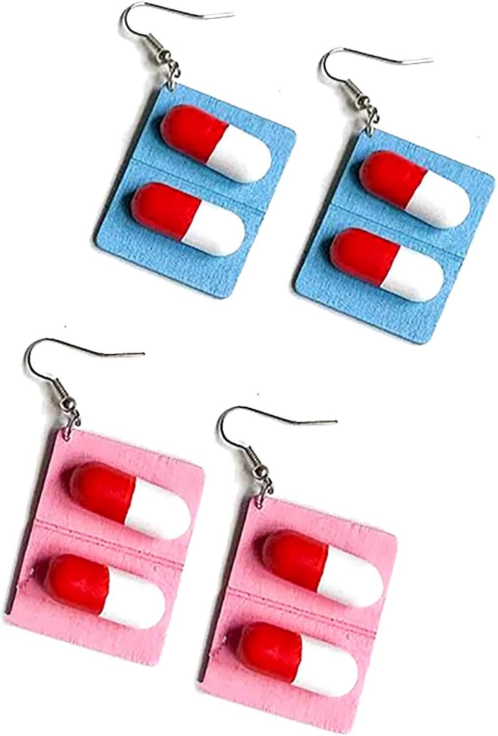 24 Pair Handmade Cute Funny Capsuleshaped Pills Shapes