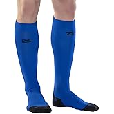 Zensah Tech+ Compression Socks - Knee High Running Socks for Sports, Travel, Made in Italy