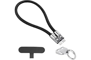 USB-C Cable Wrist Lanyard, 240W 5A Fast Charging USB-C Data Cable Phone Wrist Strap Lanyard for iPhone 17 16 15 Pro Max iPad 