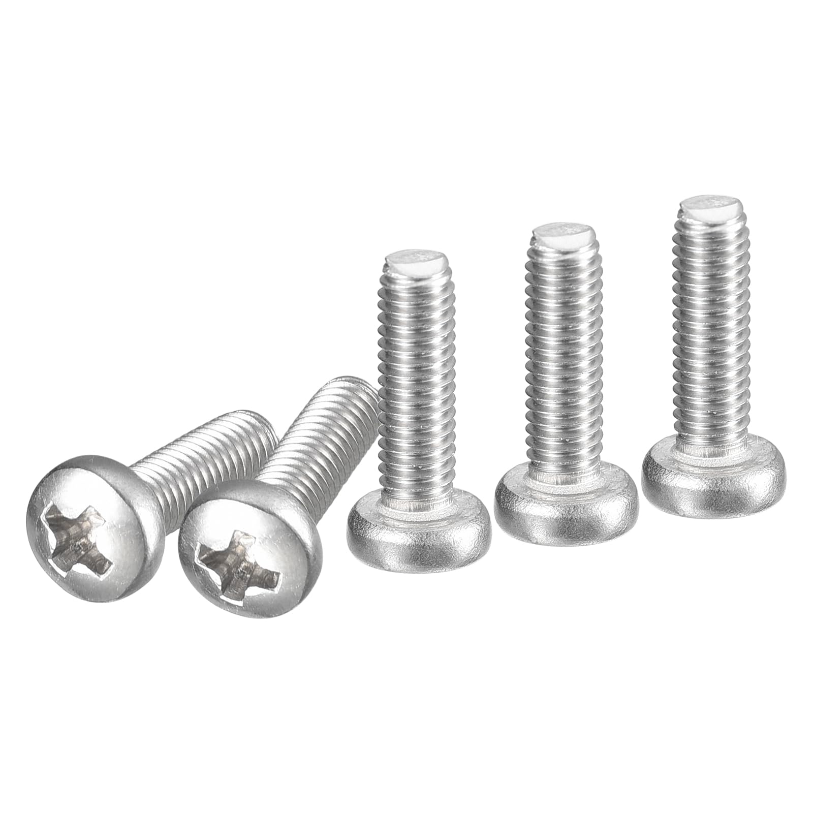 DTGN M3x10mm Pan Head Machine Screws, 100Pcs 304 Stainless Steel, Phillips Drive, Metric Coarse Full Thread, Bright Finish, Screws Bolts Kit — image 1