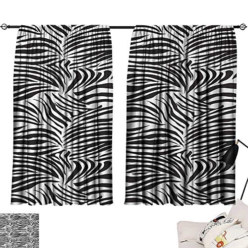 Zebra Print Curtain For Living Room Striped Zebra Animal Print