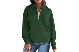 ANRABESS Women Half Zip Sweatshits Long Sleeve Collared Quarter Zipper Pullover Cropped Tops Trendy 2024 Fall Hoodies Outfits