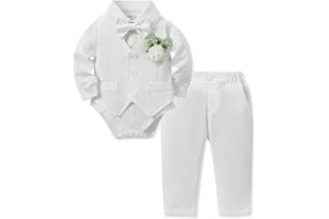 SANMIO Baby Boy Clothes Suits Infant Gentleman Outfit Collared Dress Shirt+Vest+Tie+Corsage+Pants 5Pcs Baby Suit Sets