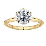 SMILEST 2ct Round Moissanite Rings for Women, Lab