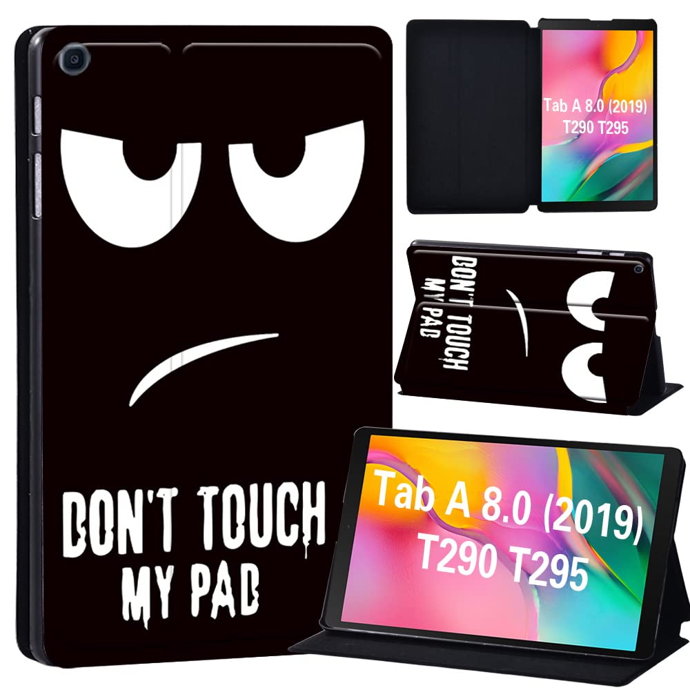 FINDING CASE Galaxy Tab A 8.0 2019 Case T290 T295, Slim Light Cover Stand Hard Shell Folio Case for 8.0 inch Galaxy Tab A 2019 Tablet Model SM-T290 (Wi-Fi) SM-T295 (LTE) (don't touch my pad)