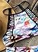 CUPSHE Women's Colorful Printing Halter Tank Padding Bikini Set, L
