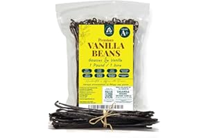 1 Lb Bulk Vanilla Beans Grade A+ | Vanilla_Bean Pods for Making Vanilla Extract | NON-GMO | Premium Natural Whole Beans For B