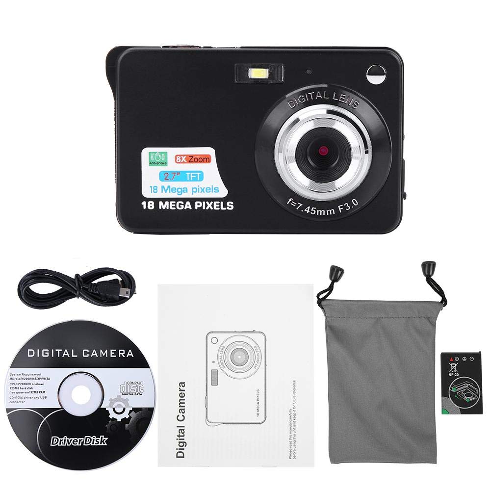 Children Digital Camera, 2.7 Inch Screen 1080P HD Children Toy Digital Video Camerawith Wrist Strap Kids Rechargeable Camera for Kids,Children,School Students,Adult(Black)