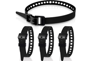 Blulu 4 Pack Reusable Industrial Straps 20" Length Reliable Tension Straps for Securing Bike Motor Gear -70 Lb. Working Load, Elastic Cable Ties for Welders Skis, Garden Hoses (Black)