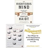 Jonathan Haidt Collection 3 Books Set (Happiness Hypothesis, The Righteous Mind, Coddling of the American Mind)
