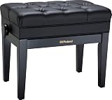 Roland RPb-500Bk Piano Bench with Vinyl Seat and Music Compartment Satin Black