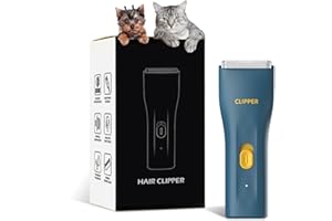 TILEON Dog Grooming Cilppers,Handy & Powerful Pet Electric Hair Trimmer Kits Waterproof Cordless Rechargeable Grooming Shavers for Small Dogs and Cats Green