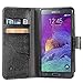 i-Blason Synthetic Leather Book Folio Wallet Case, Convertible Stand, Credit Card Holder for Samsung Galaxy Note 4 - Black