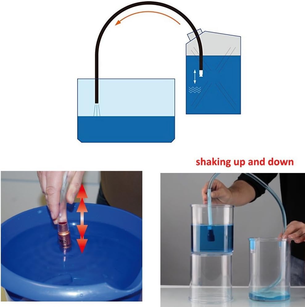 Wadoy Jiggle Syphon Self Priming Gas Siphon Pump Gasoline/Fuel/Water Shaker Siphon Safety Self Priming Hose 6ft -1/2" Valve - Image 5