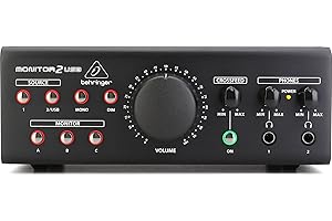 Behringer MONITOR2USB High-End Speaker and Headphone Monitoring Controller with VCA Control and USB Audio Interface