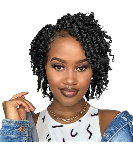 Amazon.com : WUDAS Short Passion Twist Hair 6 Inch Pre-twisted
