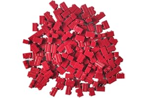 BAENRCY 200pcs 1x2 Masonry Profile Bricks Building Blocks for Wall Parts Compatible with Major Brands (Reddish Brown)