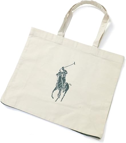 Amazon ポロ ラルフローレン Polo Ralph Lauren トートバッグ オーガニックコットン メンズ エコバッグ ナチュラル Polo Ralph Lauren ポロラルフローレン エコバッグ 買い物バッグ