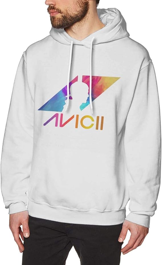 Amazon Avicii パーカー メンズ 長袖 コットン フード付き春秋冬 シンプル カジュアル おしゃれ プルオーバーwhite L トレーナー パーカー 通販