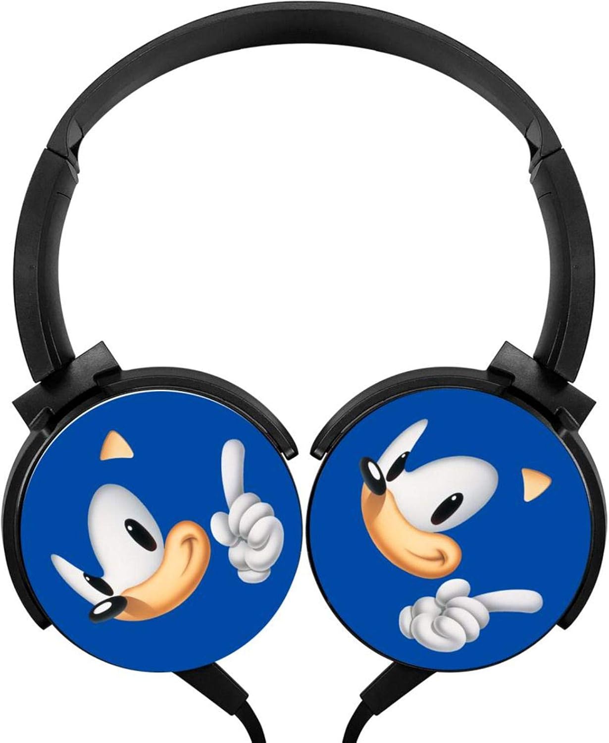 Headphone Sonic Blue Lightweight Headset Wired Headphones with Mic Over