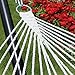 Prime Garden Quilted Fabric Double Hammock with Pillow, Heavy Duty Hardwood Spreader Bar, Hammocks for Outside, 450-pound Capacity, Hamacas para Adultos for Patio/Garden/Pool/Beach, Blue Brown Stripe