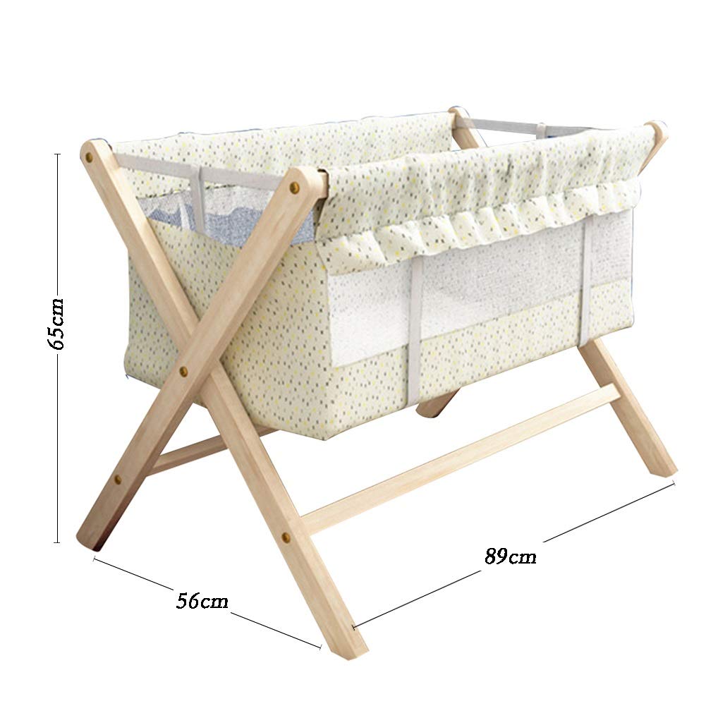 wooden swinging baby cradle