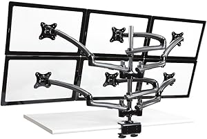 Mount-It! Desk Mounted 6-Monitor Stand (up to 6x 24' monitors)