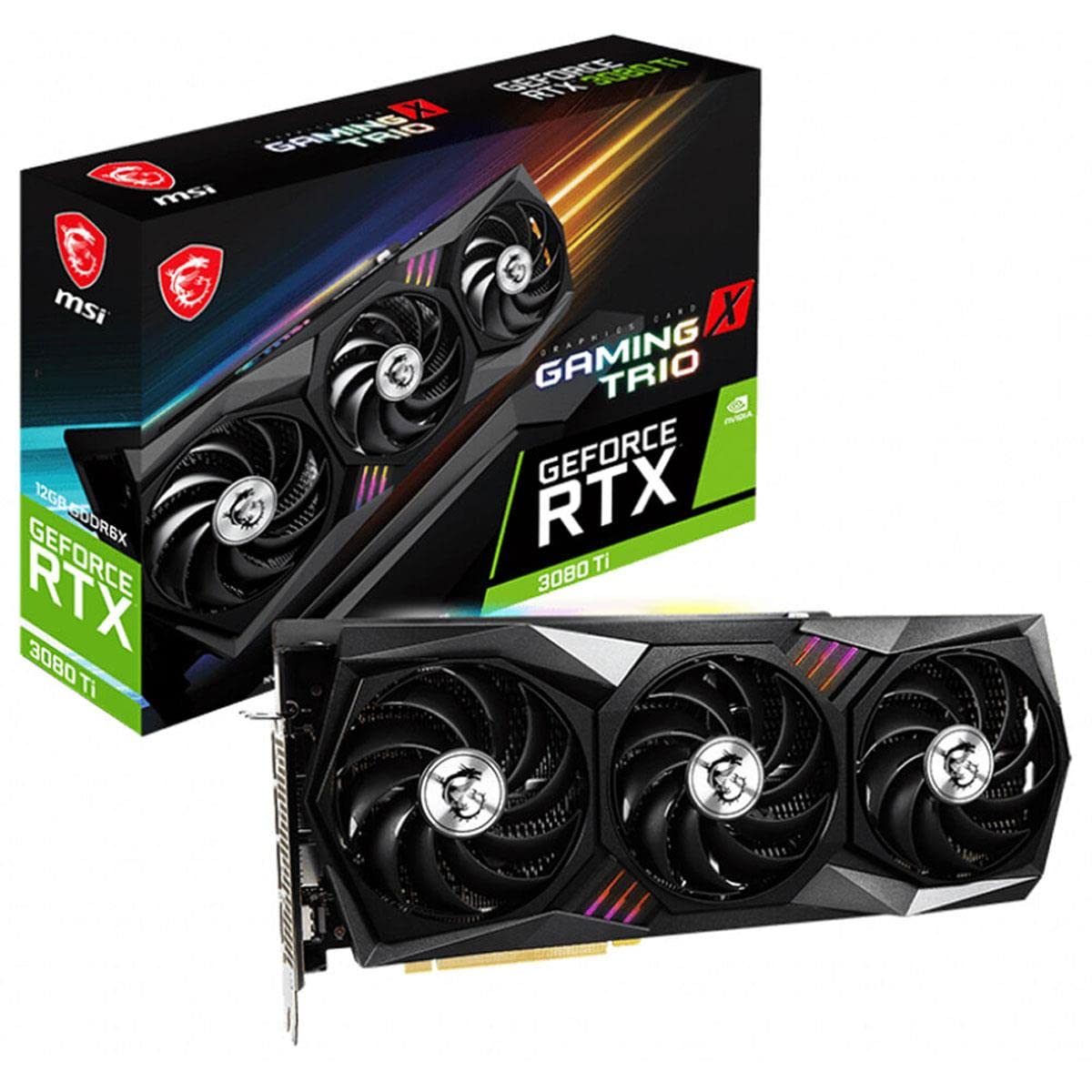 Photo 1 of msi Gaming GeForce RTX 3080 Ti 12GB GDRR6X 320-Bit HDMI/DP Nvlink Torx Fan 3 Ampere Architecture OC Graphics Card (RTX 3080 Ti Gaming X Trio 12G)