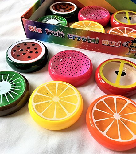 12 magic crystal fruit mud slime putty toy soft rubber for kids c…