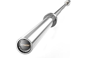 PAPABABE Olympic Barbell 2inch 45lb Weight Bar for Strength Training 7ft Olympic Bar 1000lb/1500lb Weight Capacity Chrome Plating Knurled Grip for Bench Press Deadlift Squat