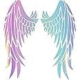 NBFU Saint Wings Lovely 1 (Holographic Opal Purple) (Set of 2) Premium Waterproof Vinyl Decal Stickers for Laptop Phone Car Window Bumper Mug Tuber Cup Door Wall