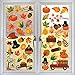 Tifeson Fall Thanksgiving Window Clings - Thanksgiving Decorations Autumn Leaves Window Sticker (74 PCS) - Window Decal Thanksgiving Party Decor