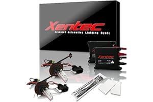 Xentec H13 (9008) 6000K Hi/Lo HID Xenon Bulb Bundle with 55W EP Alloy Slim Ballast (Ultra White, high Beam Halogen)