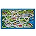 Mybecca Kids Rugs Street Map in Grey 5' X 7' Childrens Area Rug - Non Skid Gel Backing (59