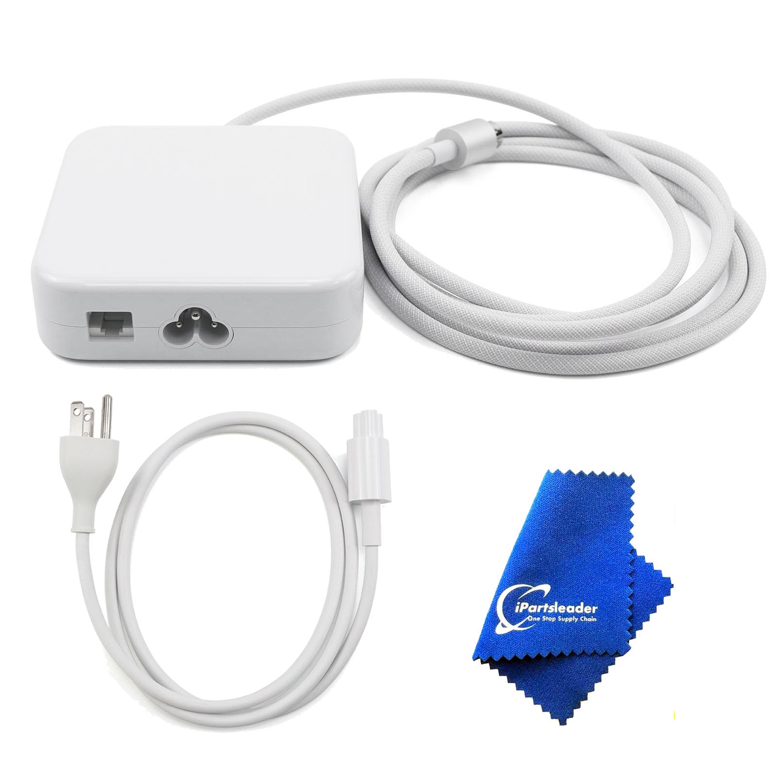Photo 1 of iPartsleader 143w Power Adapter w/Ethernet A2290 for iMac (24 inch M1/M3/M4) A2280 A2439 A2438 A2873 A2874 A3137 A3247 US Power Cord Cable 923-05141 661-18536 661-46765 (Silver w/Ethernet)