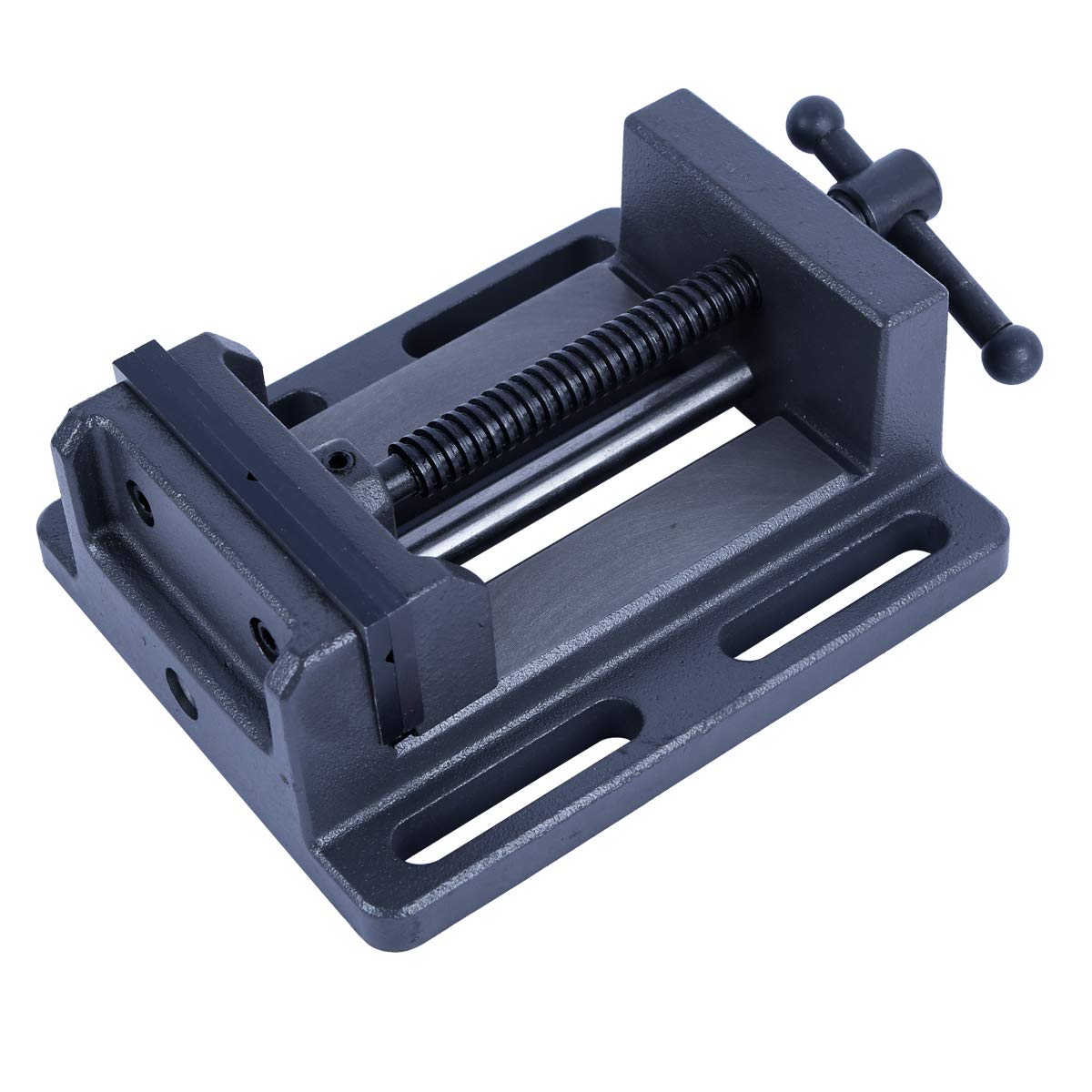 TOPWAY Drill Press Vice 4 Inch 100mm with Guiding Bar, Professional Quality Pillar Drill Bench Clamp for Workshop and Milling Machines 403274