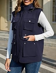 PESION Womens Utility Vest Lightweight Windproof