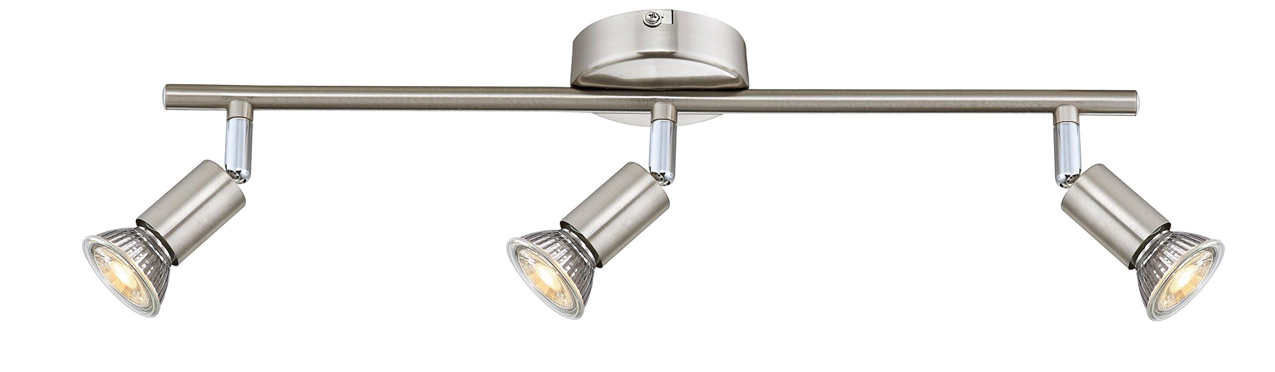 UKEW 3-Way Ceiling Spotlights - Modern GU10 LED Straight Bar Ceiling Lights - 50W Adjustable Heads Metal Spotlights for Living Room Hallway & Lounge