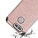 BENTOBEN ZTE Blade Z Max Case, ZTE ZMax Pro 2 Z982 Case, ZTE Sequoia Case, Glitter Bling Shockproof Hybrid Hard PC Soft TPU Protective Phone Case for ZTE Blade Z Max/Zmax Pro 2/ Sequoia, Rose Gold